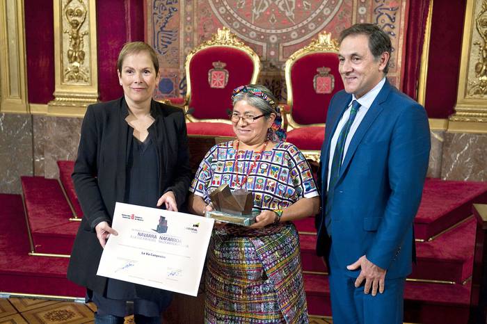 Solidaritatearen aldeko Nafarroa Nazioarteko Saria Vía Campesina munduko mugimenduari eman diote
