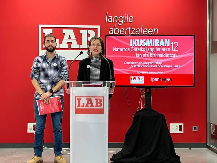 Nafarroako bi langiletik bat prekaritate egoeran bizi dela salatu du LABek
