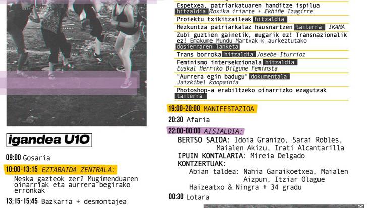Haizea Kortaberria (Euskal Herriko Neska* Gazteak): "Borroka feministaren lehen lerroan egoteko gogoa eta beharra dugu"