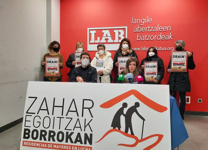 LABek Nafarroako zahar egoitzetarako hitzarmen baten aldeko kanpaina hasi du
