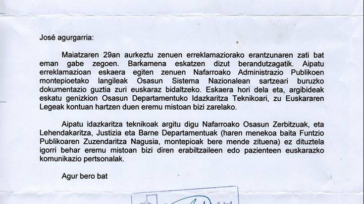 Gobernu berriarekin, eremu mistoan informazioa gaztelania hutsean