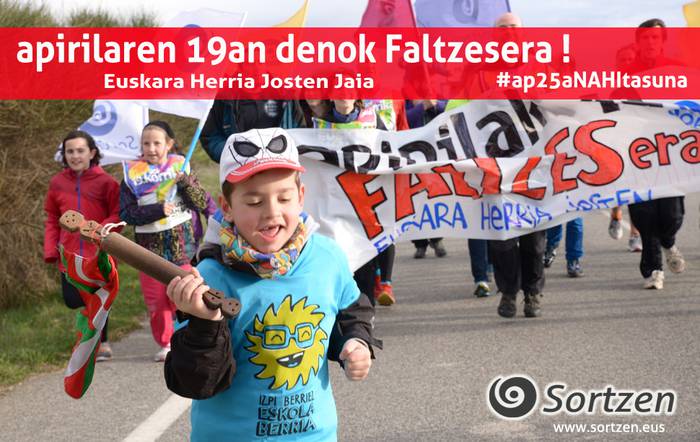Sortzen Korrikarekin bat! Apirilaren 19an denok Fa