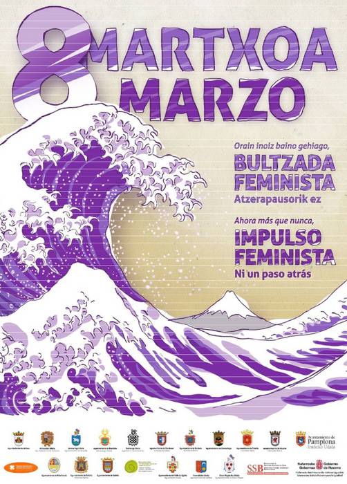 Feminismoaren bidean atzerapausorik ez emateko aldarria egin du Iruñeko Udalak