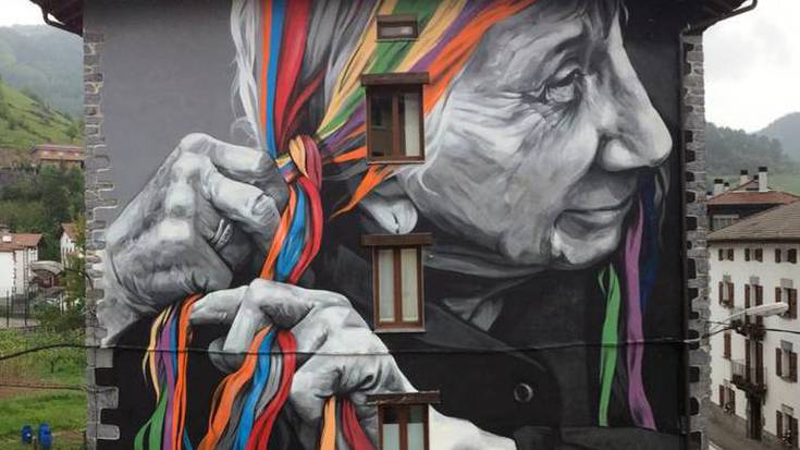 Munduko ehun mural onenen zerrendan sartu dute Leitzako Atekabeltzekoa