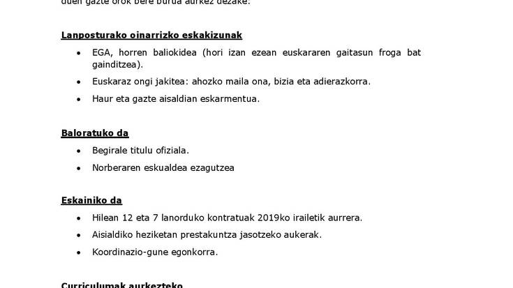 Euskaltzaleen Topagunean aisialdiko hezitzaile bila gabiltza