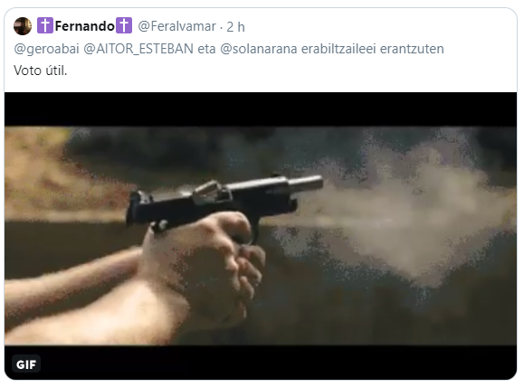 Maria Solanak Twitterren mehatxuak jaso ditu
