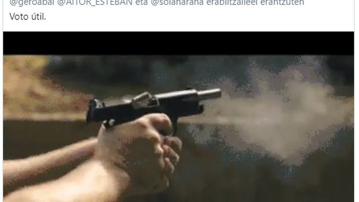 Maria Solana mehatxatu zuen kontua itxi egin dute