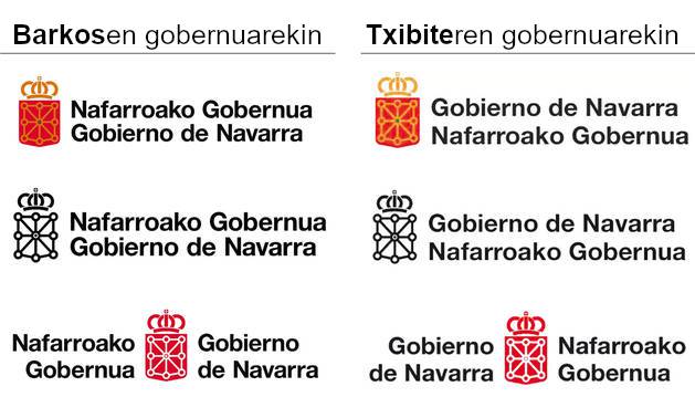 Nafarroako Gobernuak bere logo ofiziala aldatu du, gaztelania aurretik ager dadin