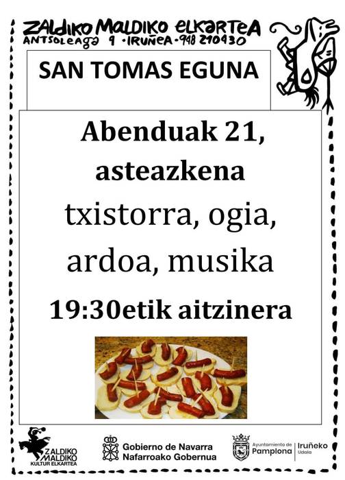 San Tomas eguna Zaldiko Maldikon