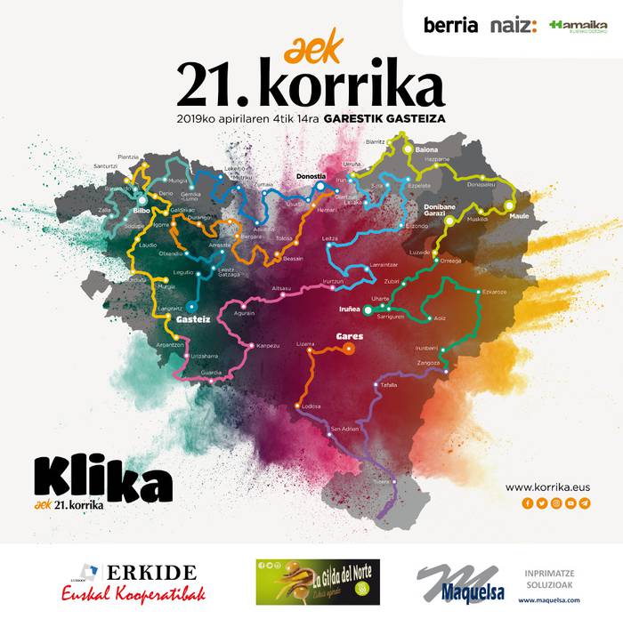 Garesen hasiko den Korrikak badu egunez-eguneko ibilbidea prest