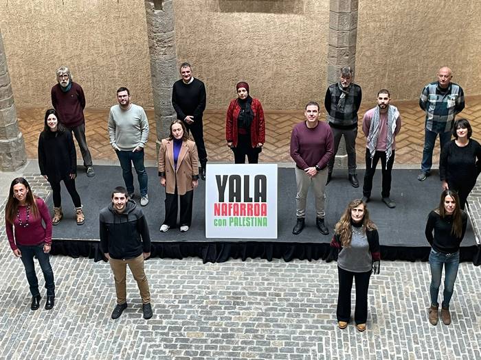 'Yala Nafarroa Palestinarekin' plataforma sortu da eta manifestaziorako deia egin du abenduaren 30erako