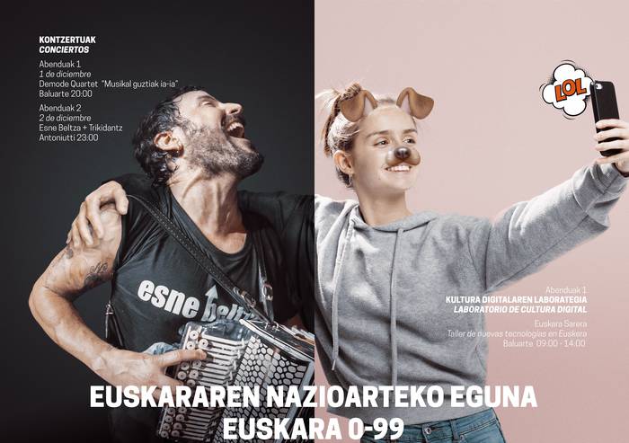 Euskararen Nazioarteko Eguna ospatzeko: antzerkia, kontzertuak, bertsoak...