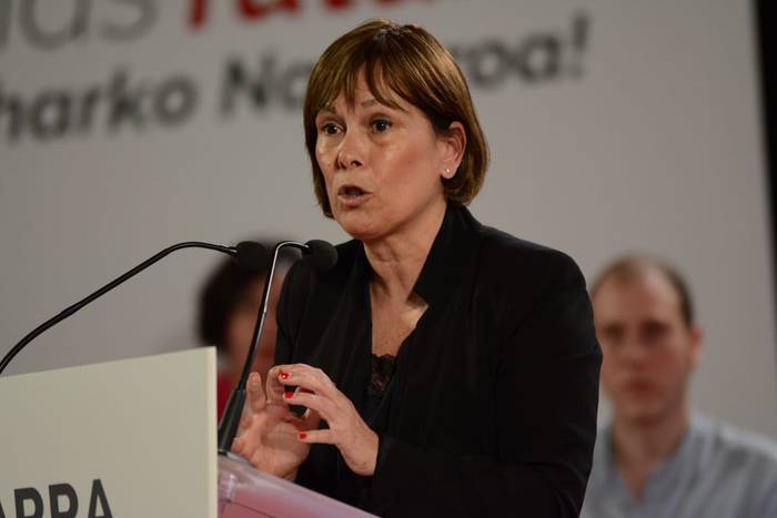 Uxue Barkos: "Herritarren Nafarroa nahi dugula aldarrikatzen ari gara, eta ez Madrilen ordezkari direnen Nafarroa"