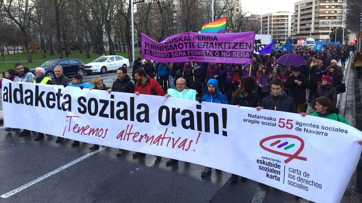 3.000 pertsonak aldarrikatu dute Iruñean eredu sozial eta ekonomikoaren aldaketa