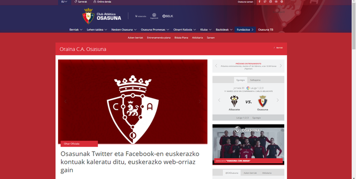 Osasuna, euskaraz ere bai