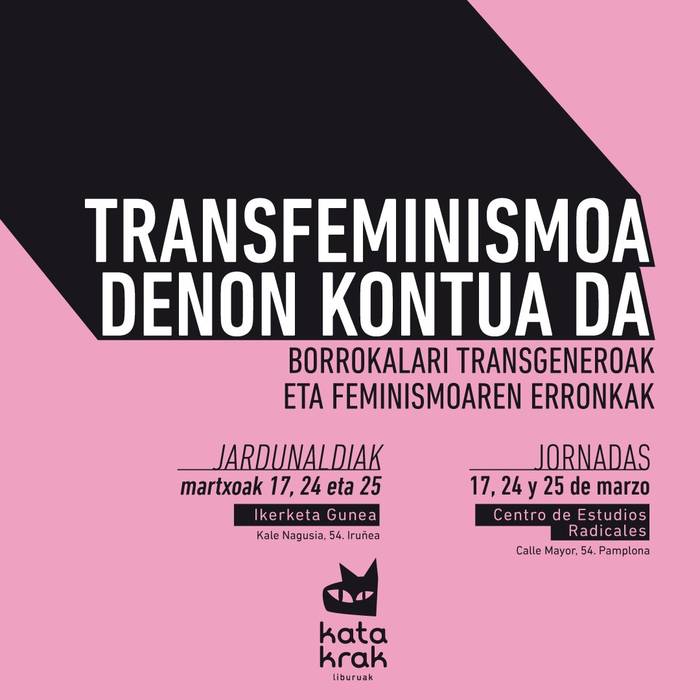 Hitzaldia: 'Borrokalari transgeneroen hitzak. Esperientzien mahaia'