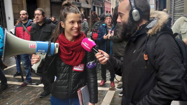 Berta Gartzia (LAB): “Enpleguen uberizazioa gelditzeko greba da gaurkoa”