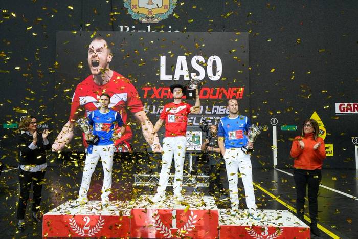 Laso txapeldun, ederki sufrituta