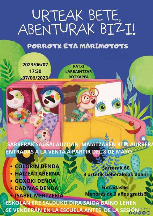 Urteak bete, abenturak bizi! Porrotx eta Marimotots 35 urte!