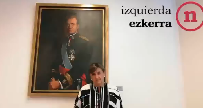 Juan Carlos I.a erregearen koadroa Nafarroako Parlamentutik kentzeko eskatu du Ezkerrak