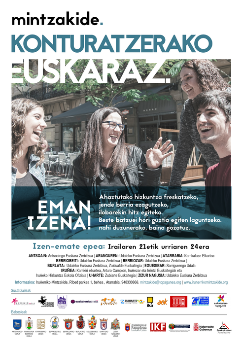 “Konturatzerako euskaraz!” lelopean abiatu da aurtengo Mintzakide egitasmoa