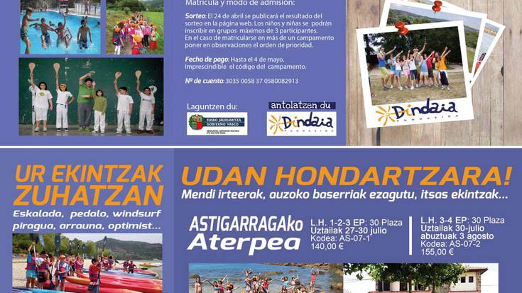 DINDAIA FUNDAZIOA
UDAKO ESKAINTZA