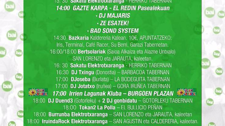 60 taberna eta hainbat peñek bat egin dute laguntzaile gisa Aberri Egunarekin