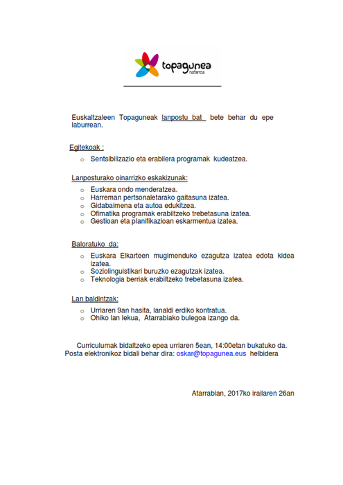 Lan eskaintza 