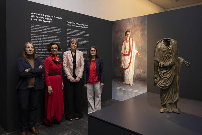 Pompeloren estatua togaduna Nafarroako Museoan ikusgai