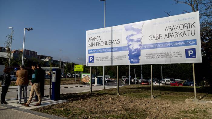 Trinitarioetako aparkalekuan 27.000 herritarrek utzi dute autoa