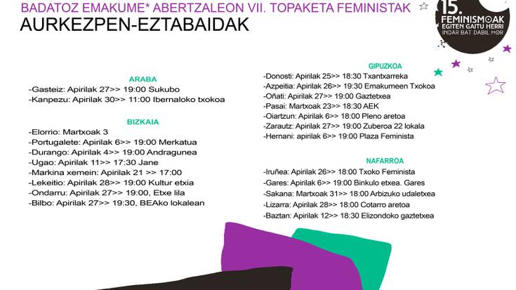'Emakume abertzaleen topaketa feministak' Berriozarren eginen dituzte