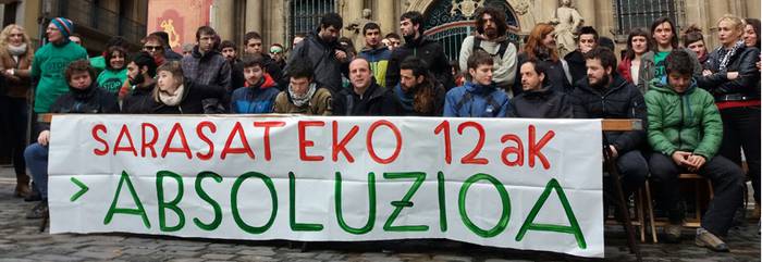 Sarasateko okupazioan auzipetutako bi gazteri bost hilabeteko espetxe zigorra ezarri diete