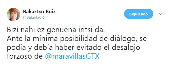 Bakartxo Ruiz (EH Bildu): "Bizi nahi ez genuena iritsi da"