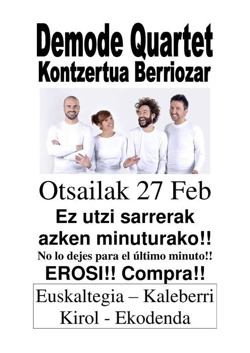 Demode Quartet Berriozarren
