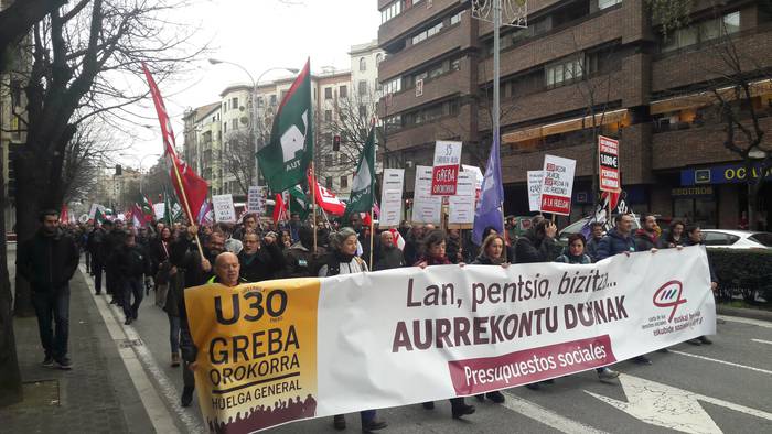 Iruñerriko deialdiak greba orokorrerako