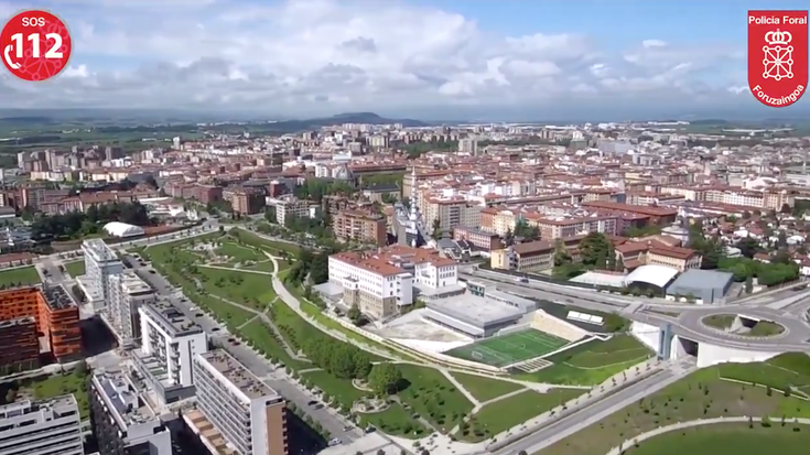 Iruñerria, dron baten begiradapean