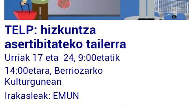 Berriozarko TELP tailerra. Izen ematea.