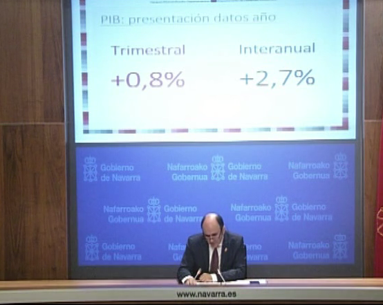 Nafarroako ekonomiak %2,9ko batez besteko hazkundea izan du 2016an