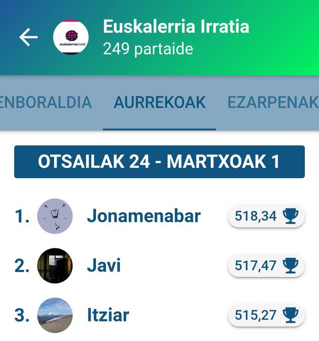 Jonamenabarrek irabazi du Egunean Behin jokoko Euskalerria Irratiko saria
