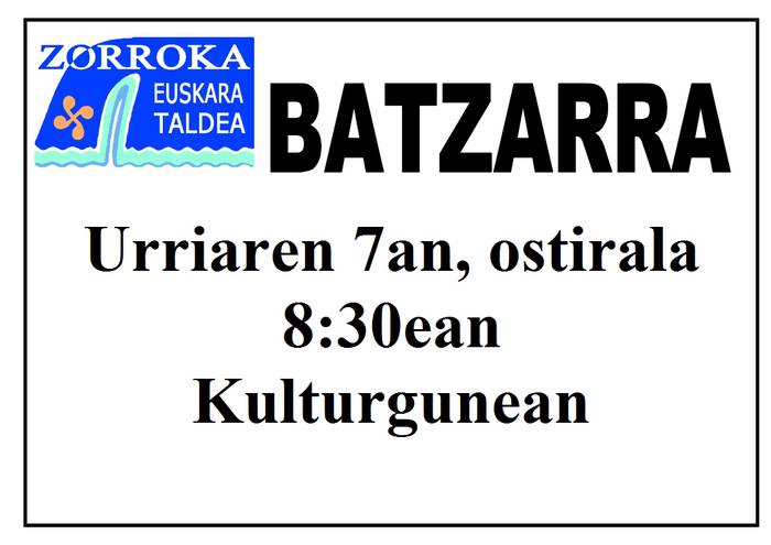 Zorrokaren Batzarra