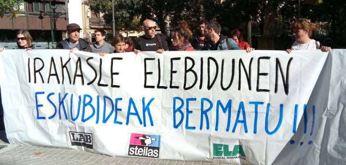 Zerrenda bakarraren bidez gaitasun gehien duen irakaslea lehenestea eskatu dute LAB, ELA eta Steilasek